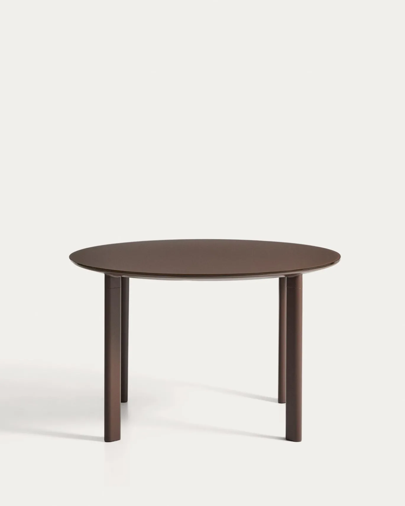 Kave Home Tuintafel Erice Donkerbruin Ø120cm