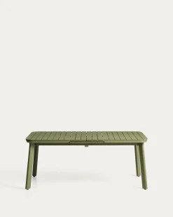 Kave Home Tuintafel Izola Aluminium Groen 185-235cm
