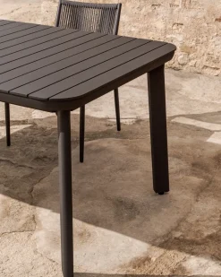 Kave Home Tuintafel Izola Aluminium Grafiet 185-235cm