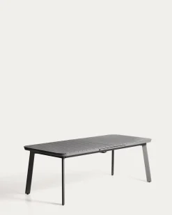 Kave Home Tuintafel Izola Aluminium Grafiet 220-280cm
