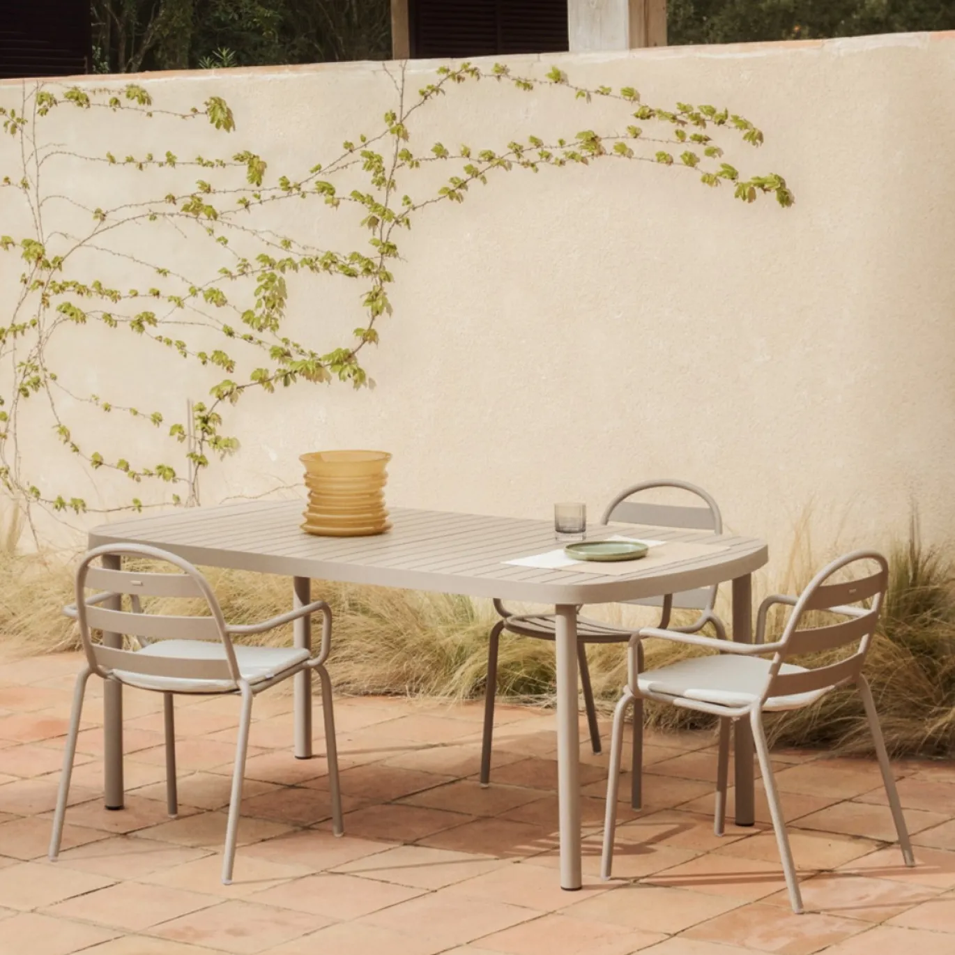 Kave Home Tuintafel Joncols Outdoor Aluminium Taupe 180cm