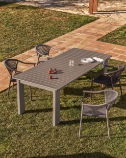 Kave Home Tuintafel Livorno Uitschuifbaar Aluminium Beige 233-350cm