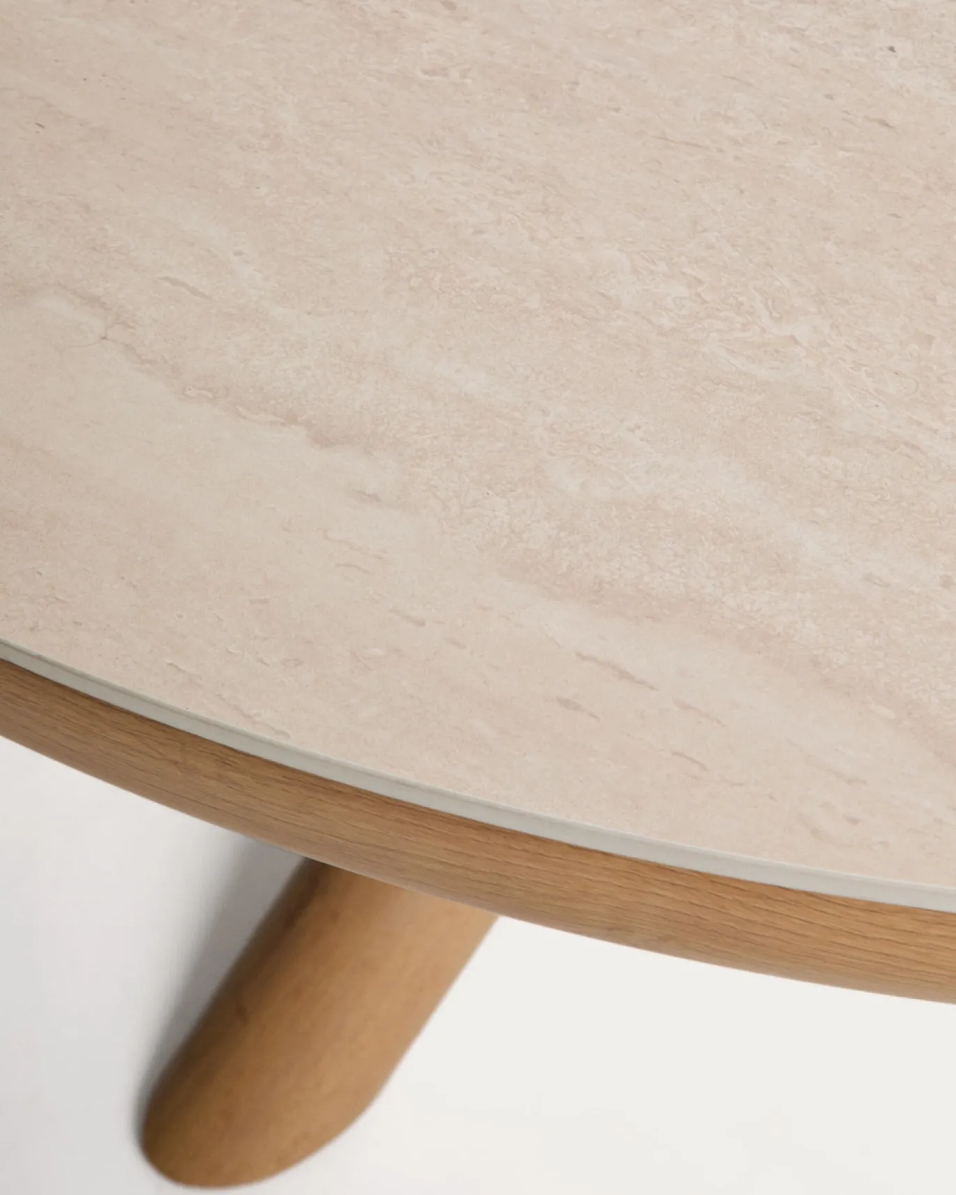 Kave Home Tuintafel Mirtia Sintered Stone Naturel ø148cm