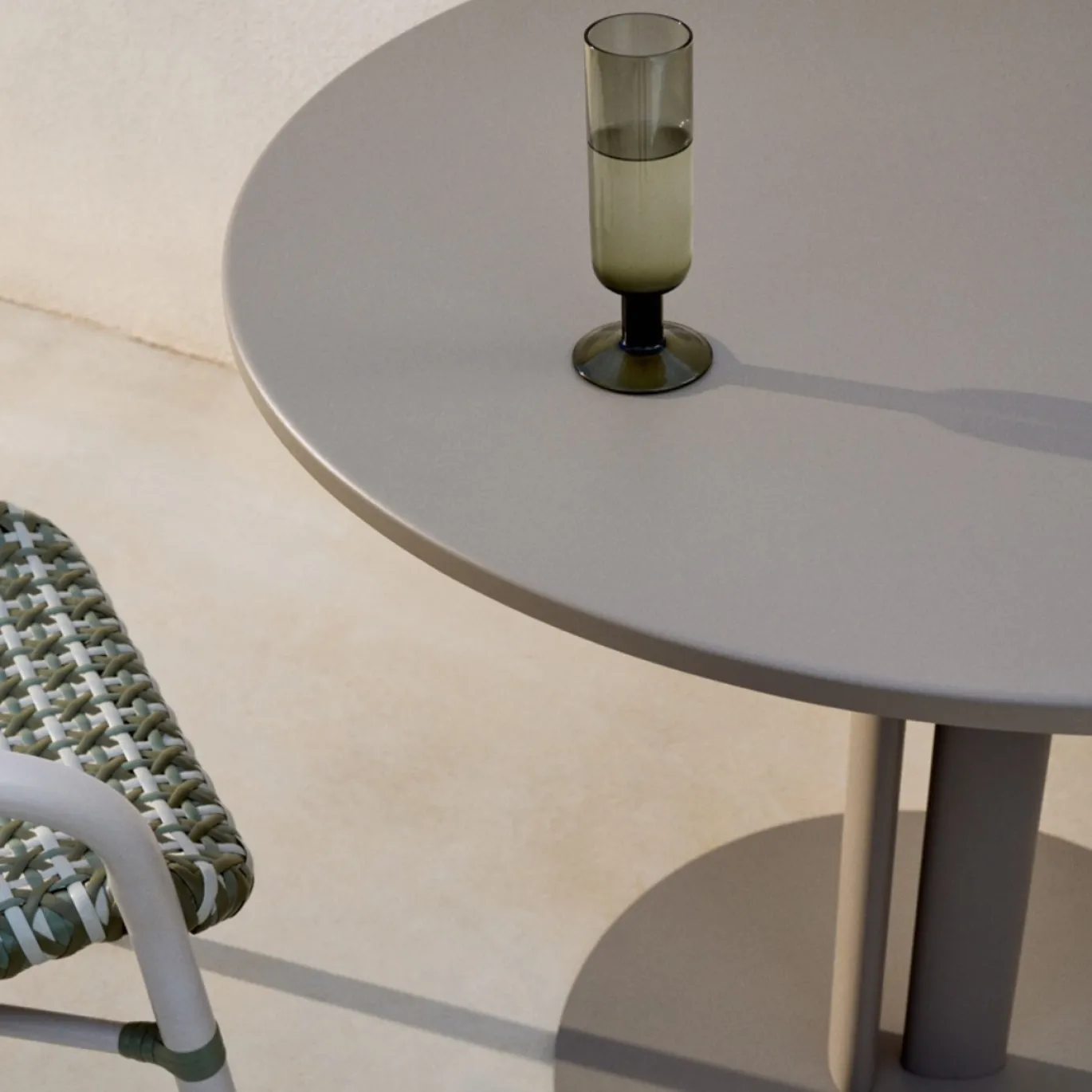 Kave Home Tuintafel Sedalis Taupe Ø80cm