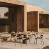 Kave Home Tuintafel Tudons Grijs Aluminium en Teak 148x148cm