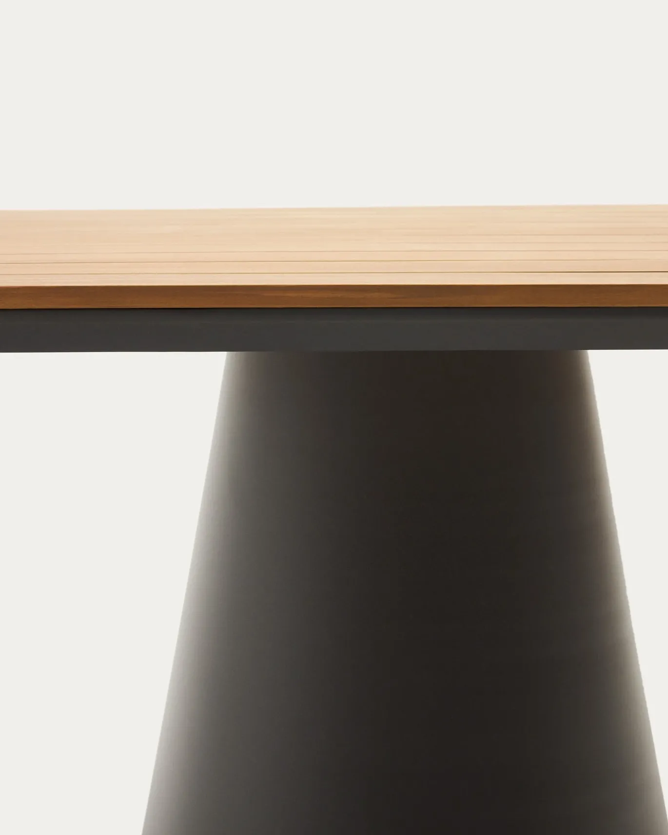 Kave Home Tuintafel Tudons Grijs Aluminium en Teak 148x148cm