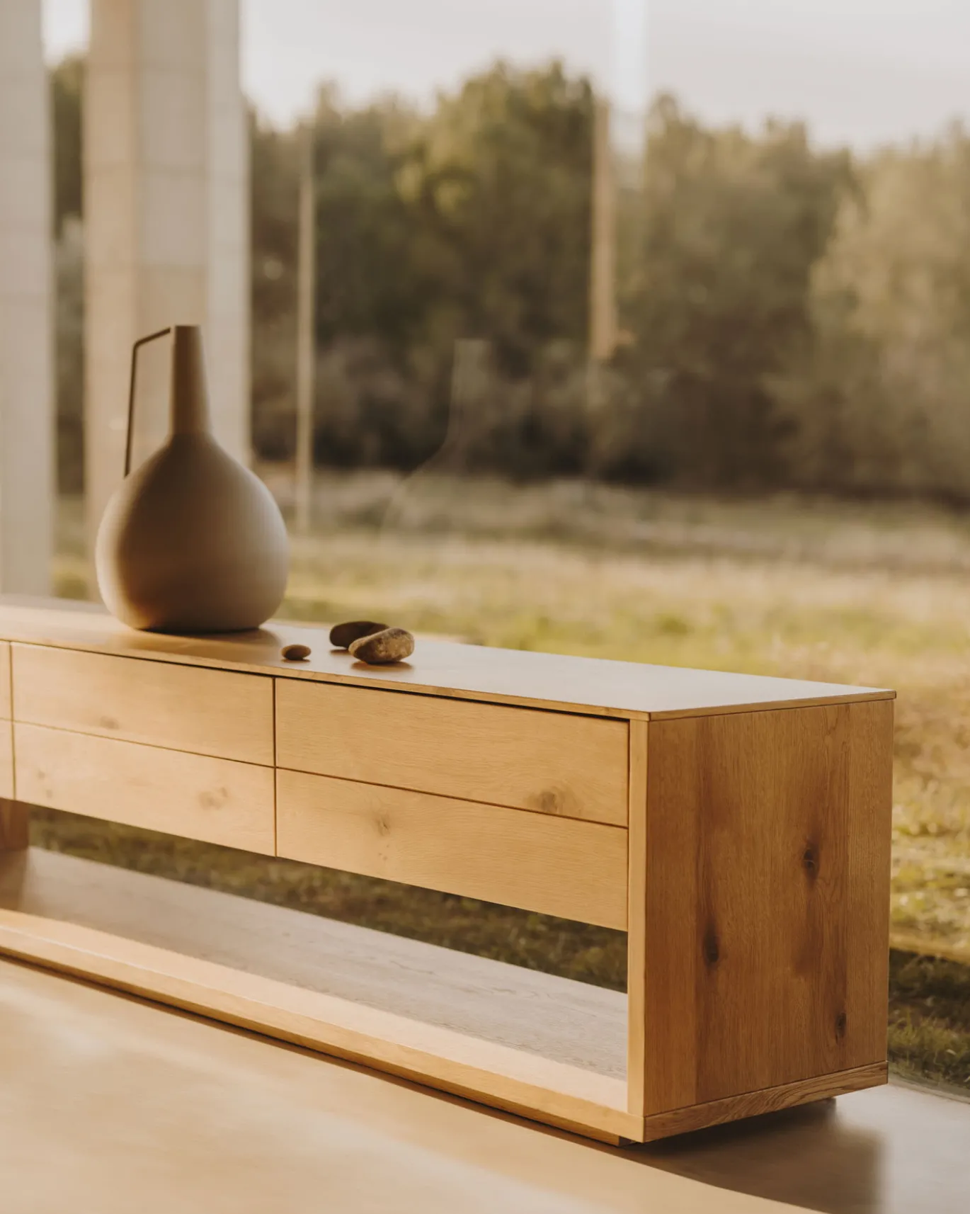 Kave Home Tv-meubel Alguema 3 Laden Eikenfineer 200x51cm