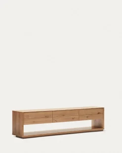 Kave Home Tv-meubel Alguema 3 Laden Eikenfineer 200x51cm