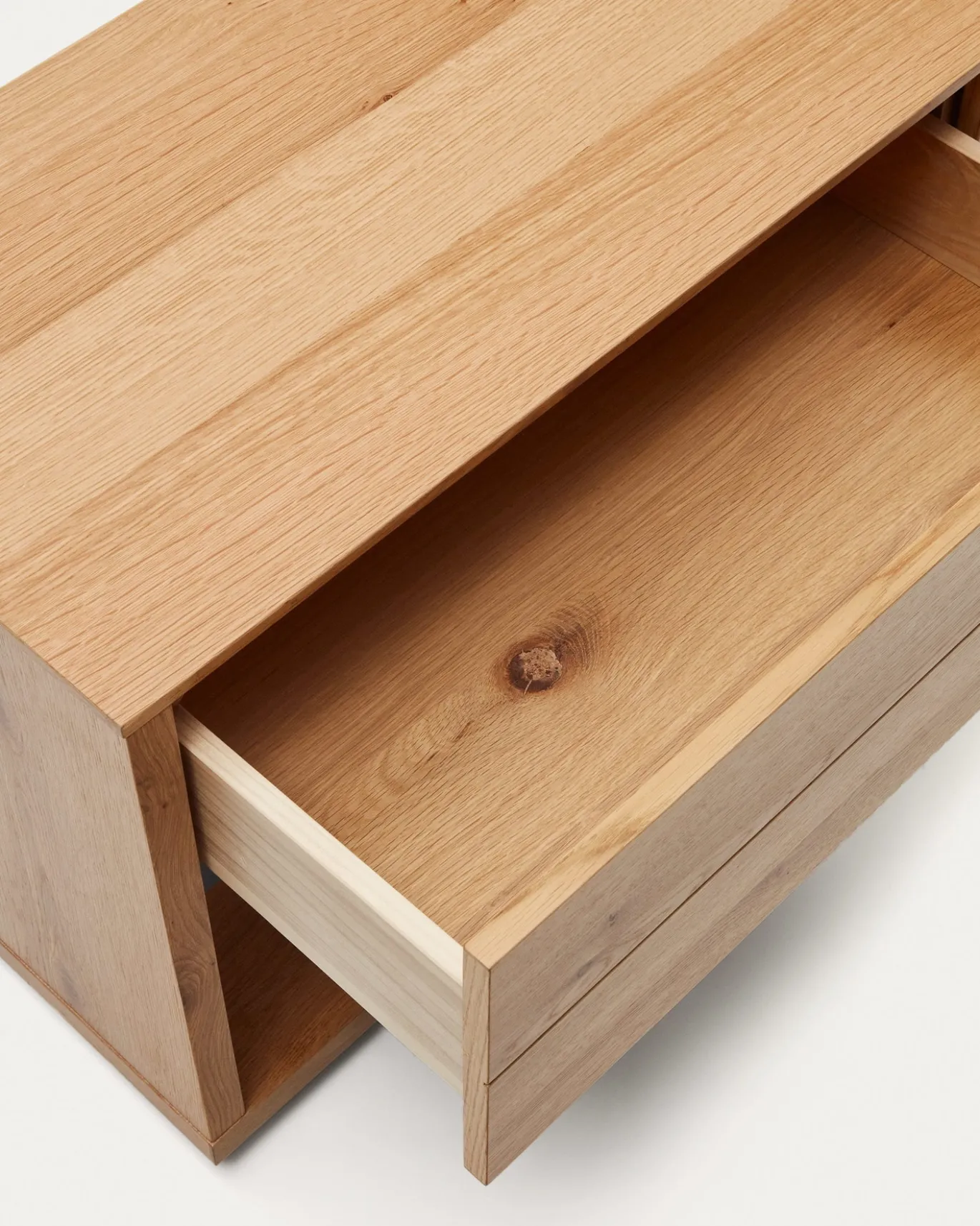 Kave Home Tv-meubel Alguema 3 Laden Eikenfineer 200x51cm