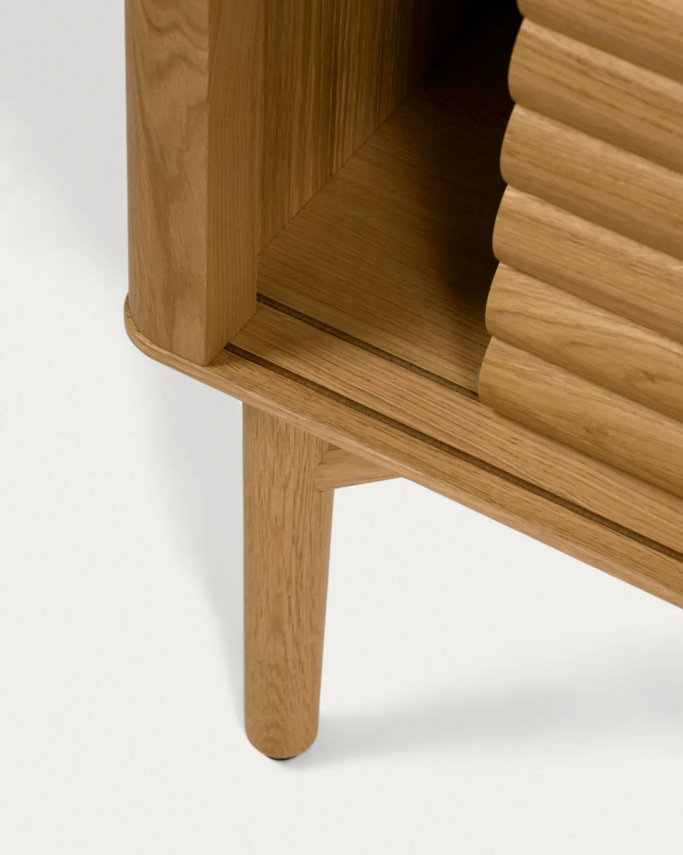 Kave Home Tv-meubel Lenon Massief Hout Eikenfineer 200x57cm
