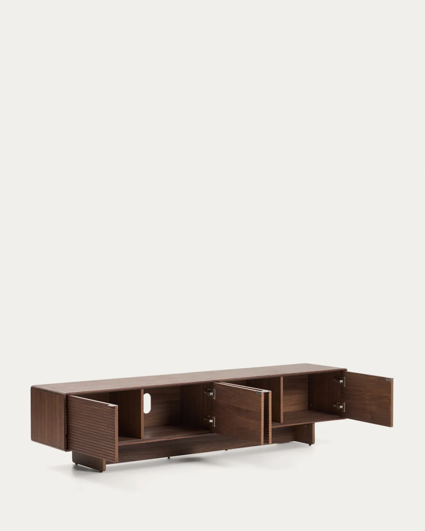 Kave Home Tv-meubel Norlen met 4 Deuren Walnootfineer 200x46cm