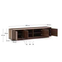 Kave Home Tv-meubel Onix Walnoot 200cm