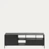 Kave Home Tv-meubel Shantay Metaal Zwart 1 Deur en Lade 150x50cm