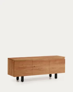 Kave Home Tv-meubel Uxue 3-deurs Acaciahout Naturel 150x58cm