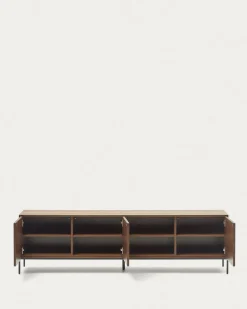 Kave Home Tv-meubel Vedrana 3 Deuren Walnoot 195x55cm