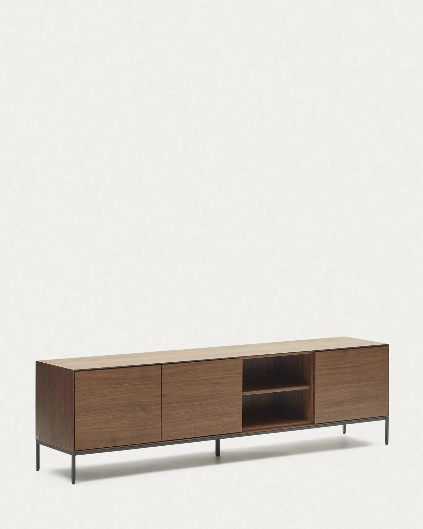 Kave Home Tv-meubel Vedrana 3 Deuren Walnoot 195x55cm