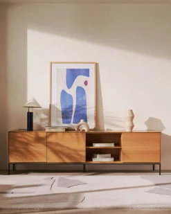Kave Home Tv-meubel Vedrana 3 Deuren Eiken 195x55cm