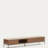 Kave Home Tv-meubel Vedrana 3 Laden Walnoot 195x35cm