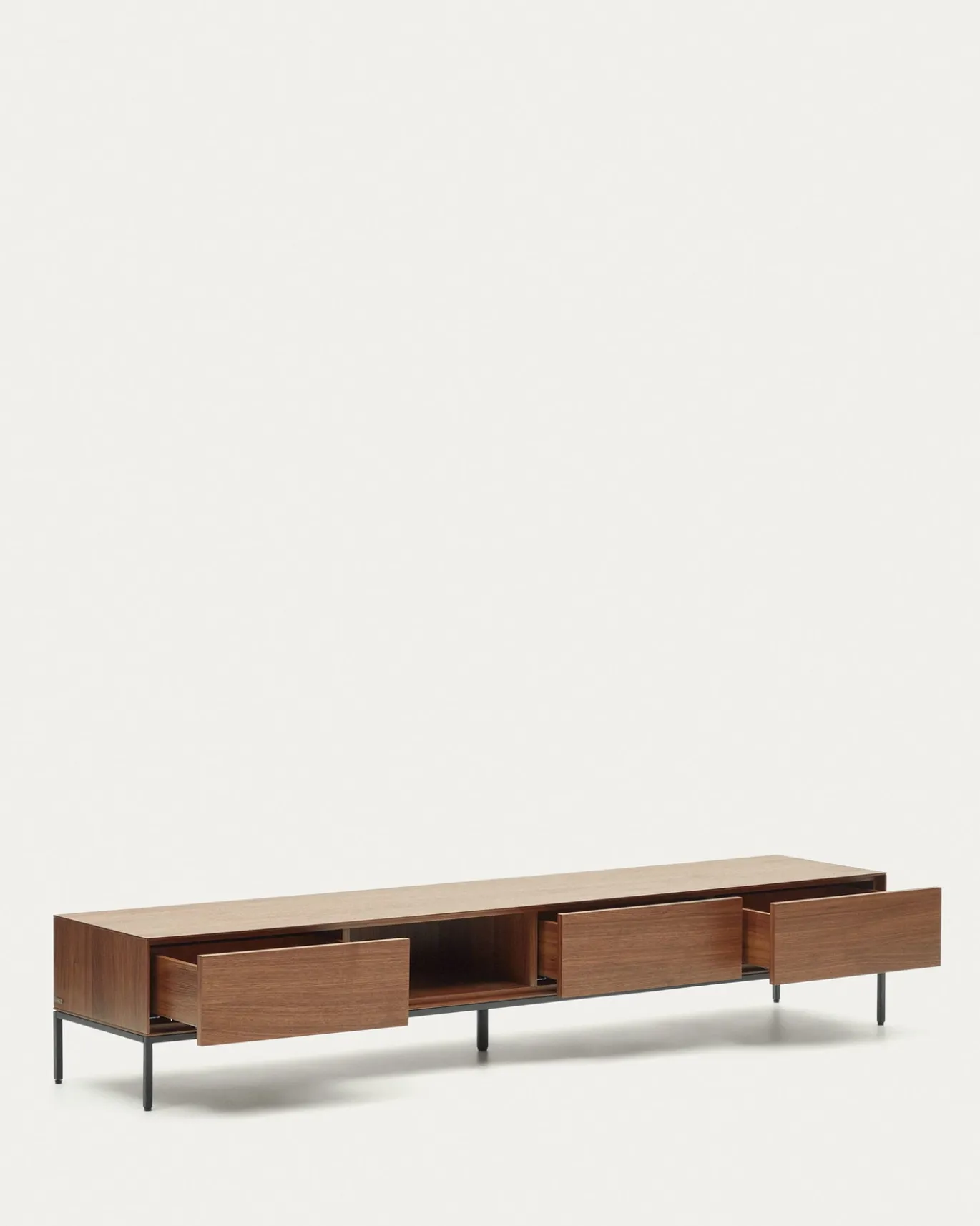 Kave Home Tv-meubel Vedrana 3 Laden Walnoot 195x35cm