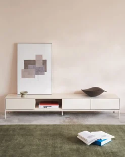 Kave Home Tv-meubel Vedrana 3 Laden Wit 195x35cm