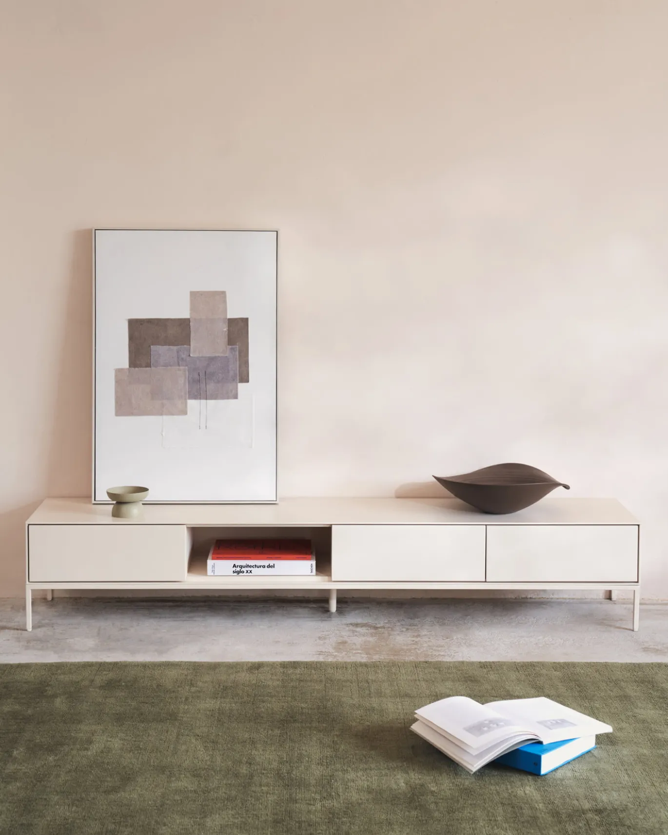 Kave Home Tv-meubel Vedrana 3 Laden Wit 195x35cm