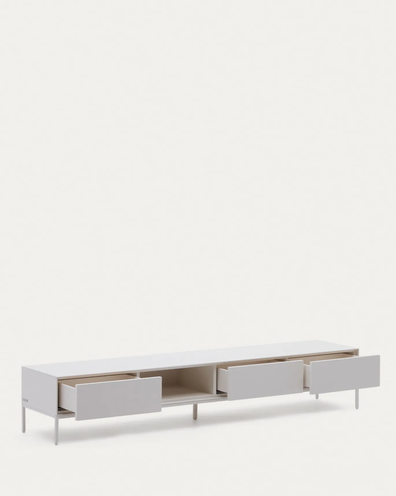 Kave Home Tv-meubel Vedrana 3 Laden Wit 195x35cm