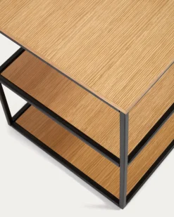 Kave Home Tv-meubel Yoana Eikenfineer Zwart 160x40cm