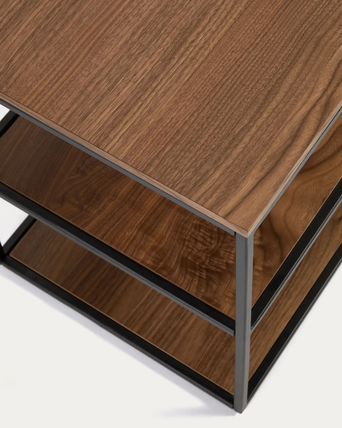 Kave Home Tv-meubel Yoana Walnootfineer Zwart 160x40cm