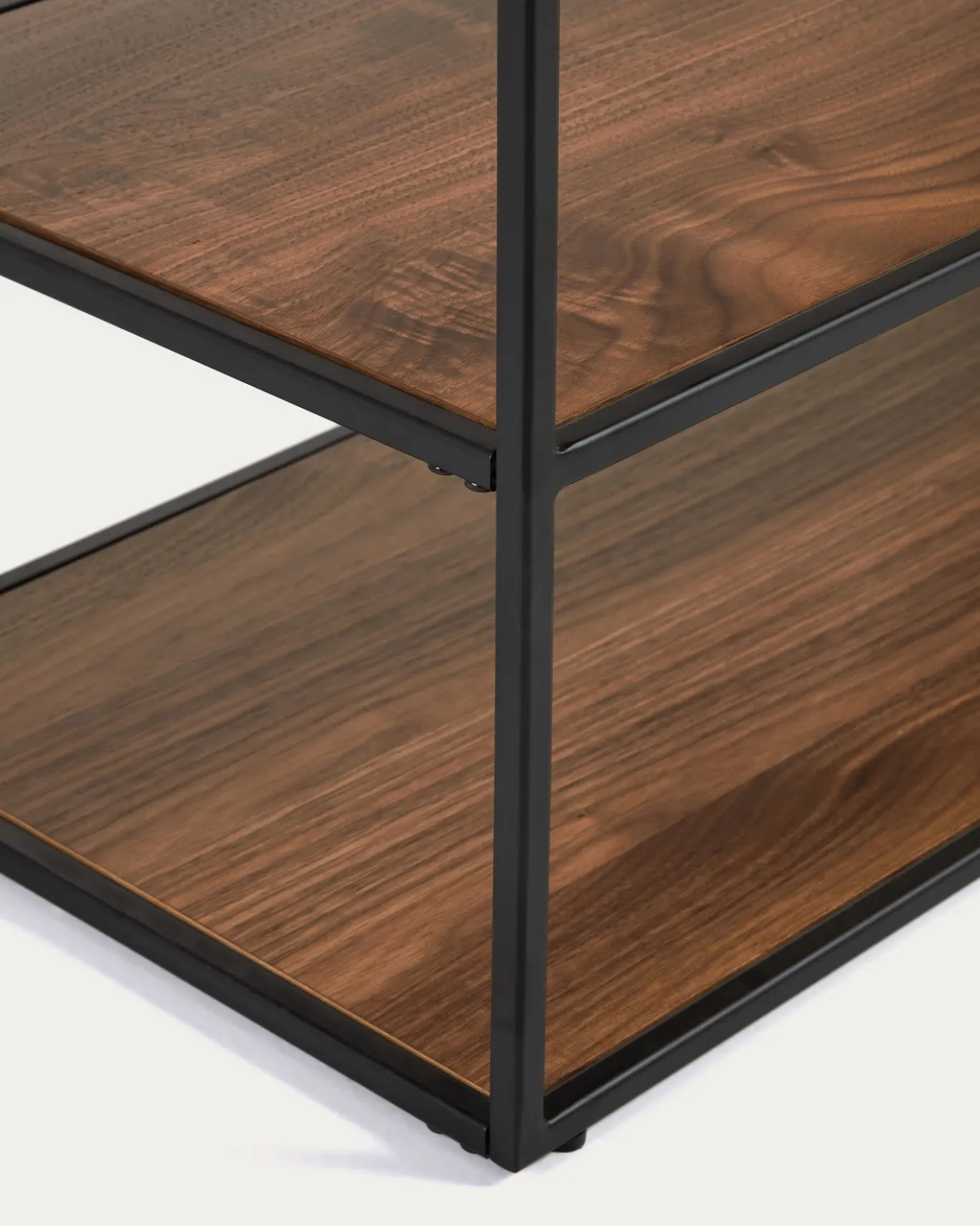 Kave Home Tv-meubel Yoana Walnootfineer Zwart 160x40cm