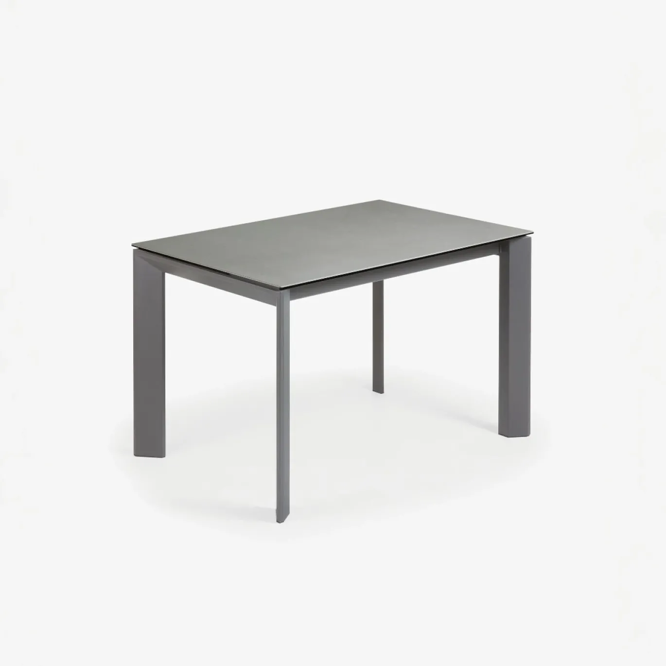 Kave Home Uitschuifbare Keramisch Tafel Axis met Antraciet Stalen Poten 120 (180)cm