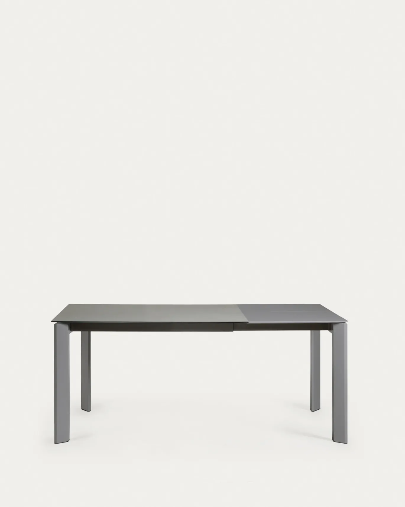 Kave Home Uitschuifbare Keramisch Tafel Axis met Antraciet Stalen Poten 120 (180)cm