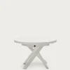 Kave Home Uitschuifbare Ronde Tafel Vashti Wit Glas Ø120-160cm