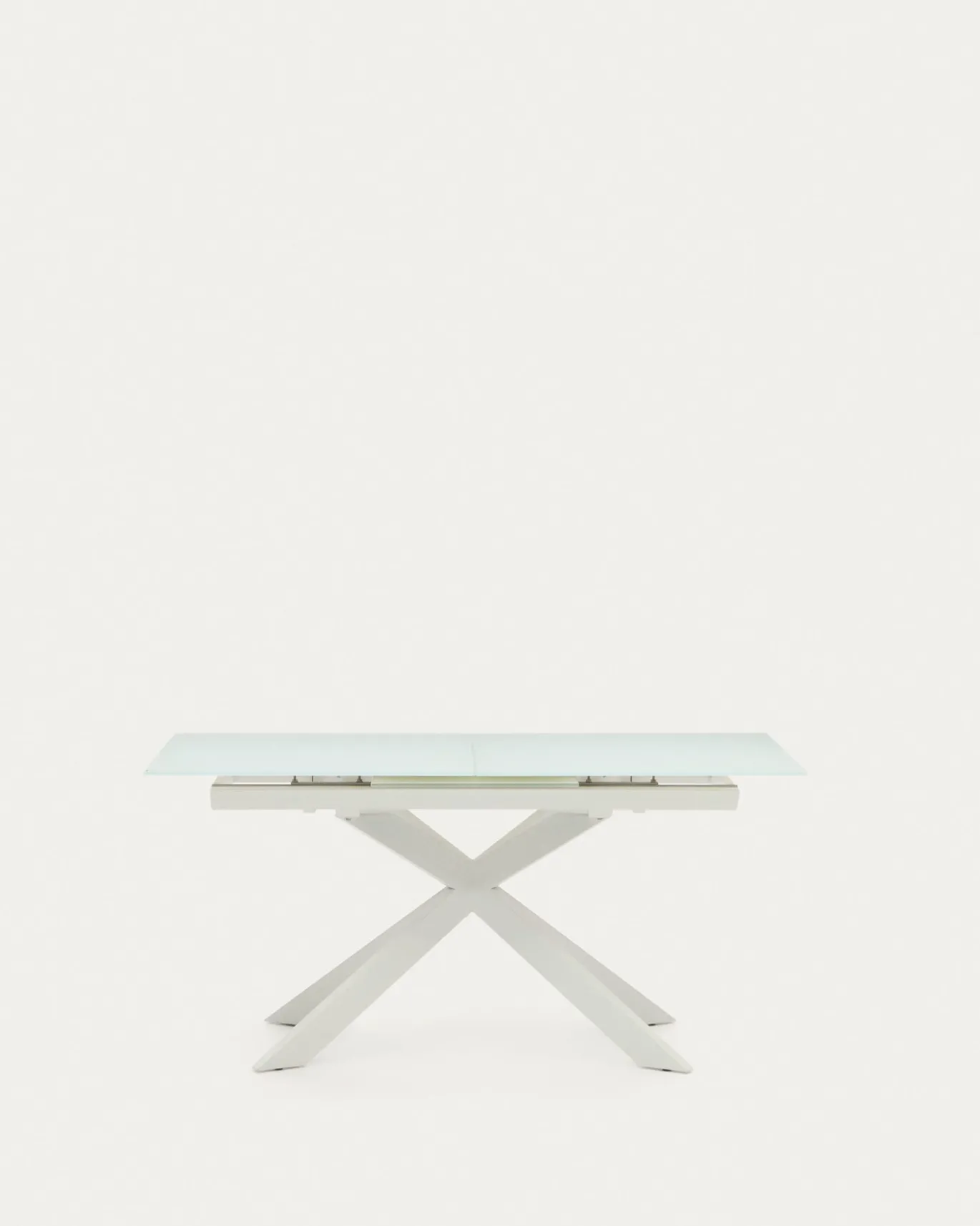 Kave Home Uitschuifbare Ronde Tafel Vashti Glas en MDF 160-210cm