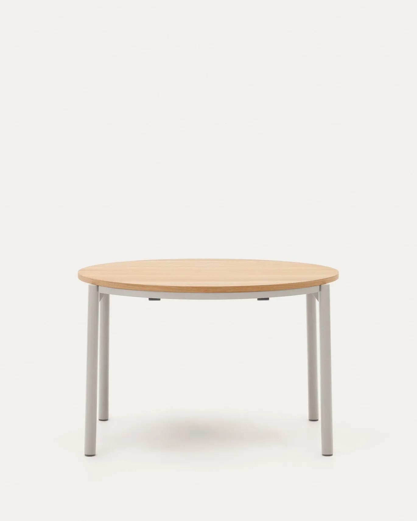 Kave Home Uitschuifbare Ronde Tafel Montuiril Eikenfineer Grijs Ø120 (200)cm