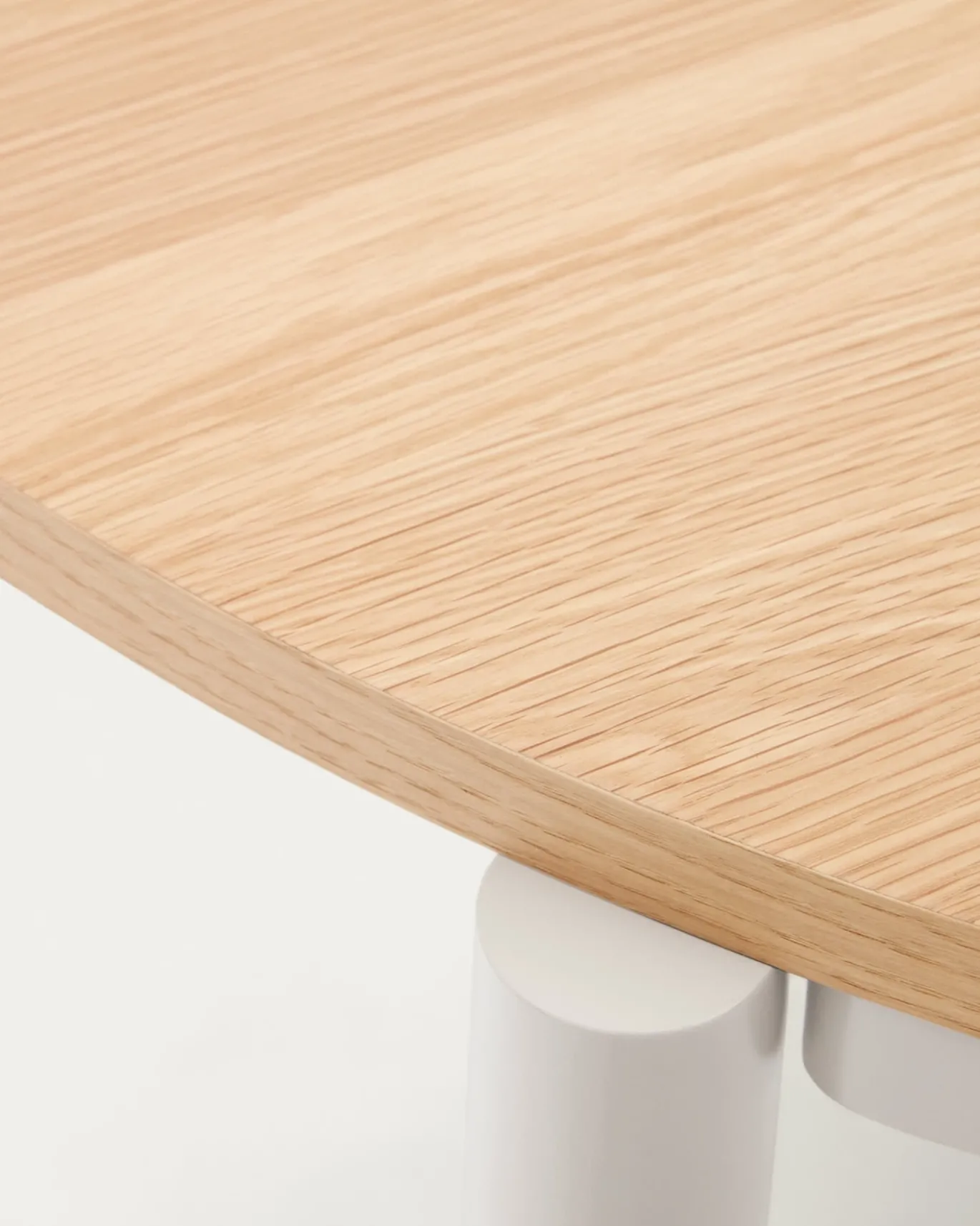Kave Home Uitschuifbare Ronde Tafel Montuiril Eikenfineer Grijs Ø120 (200)cm