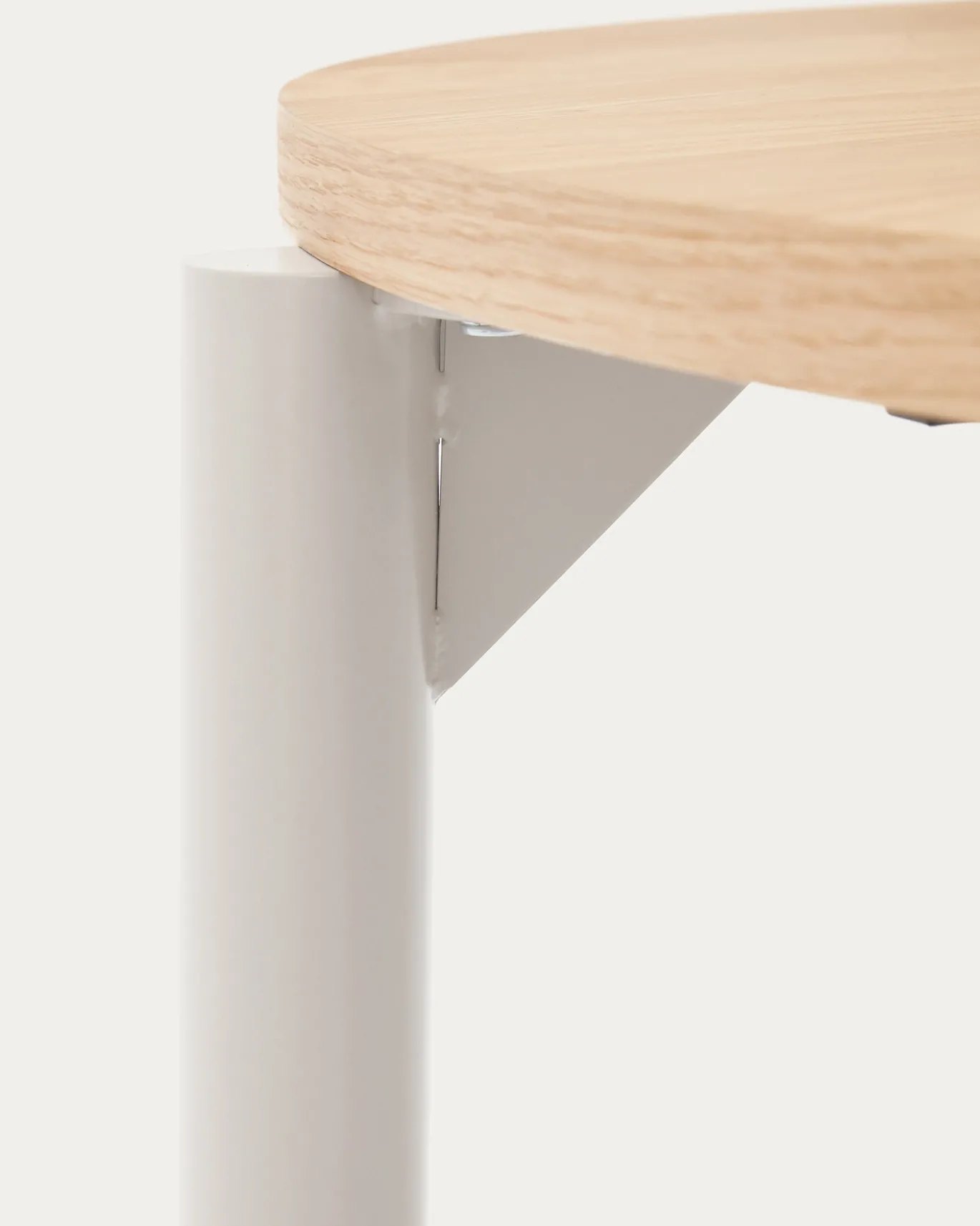 Kave Home Uitschuifbare Ronde Tafel Montuiril Eikenfineer Grijs Ø120 (200)cm