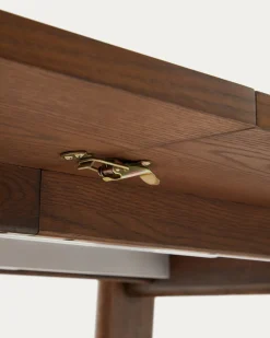 Kave Home Uitschuifbare Tafel Arlen Eikenhout Walnoot 200 (250)x95cm