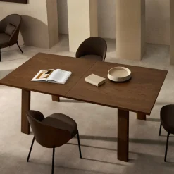 Kave Home Uitschuifbare Tafel Arlen Eikenhout Walnoot 200 (250)x95cm