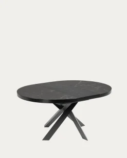 Kave Home Uitschuifbare Tafel Milian Rond Ø120 (200)x75cm
