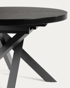 Kave Home Uitschuifbare Tafel Milian Rond Ø120 (200)x75cm