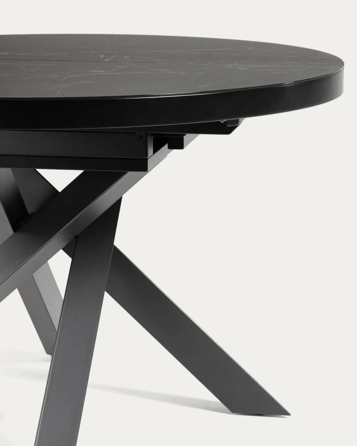 Kave Home Uitschuifbare Tafel Milian Rond Ø120 (200)x75cm