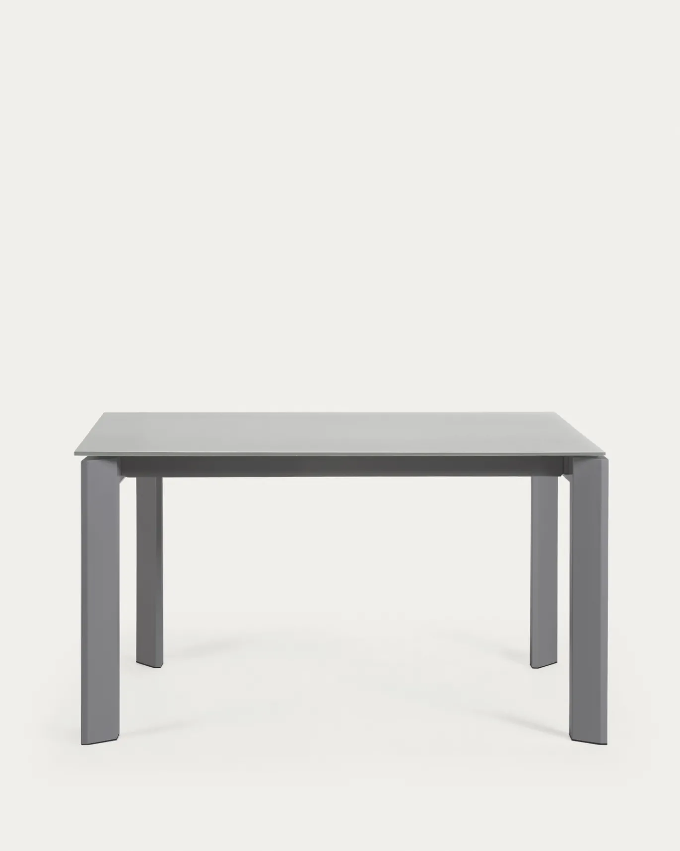 Kave Home Uitschuifbare Tafel Axis Glas Donkergrijs 140-200cm