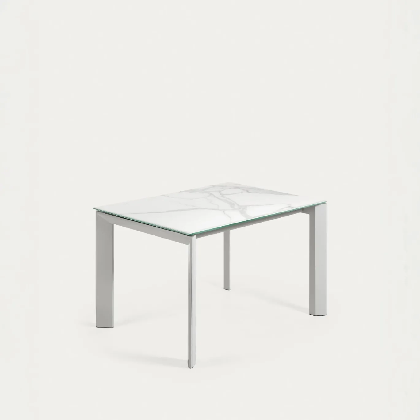 Kave Home Uitschuifbare Tafel Axis Porselein met Grijs Poten 120 (180)cm