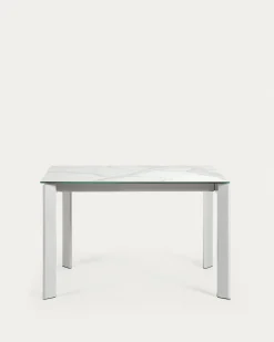 Kave Home Uitschuifbare Tafel Axis Porselein met Grijs Poten 120 (180)cm