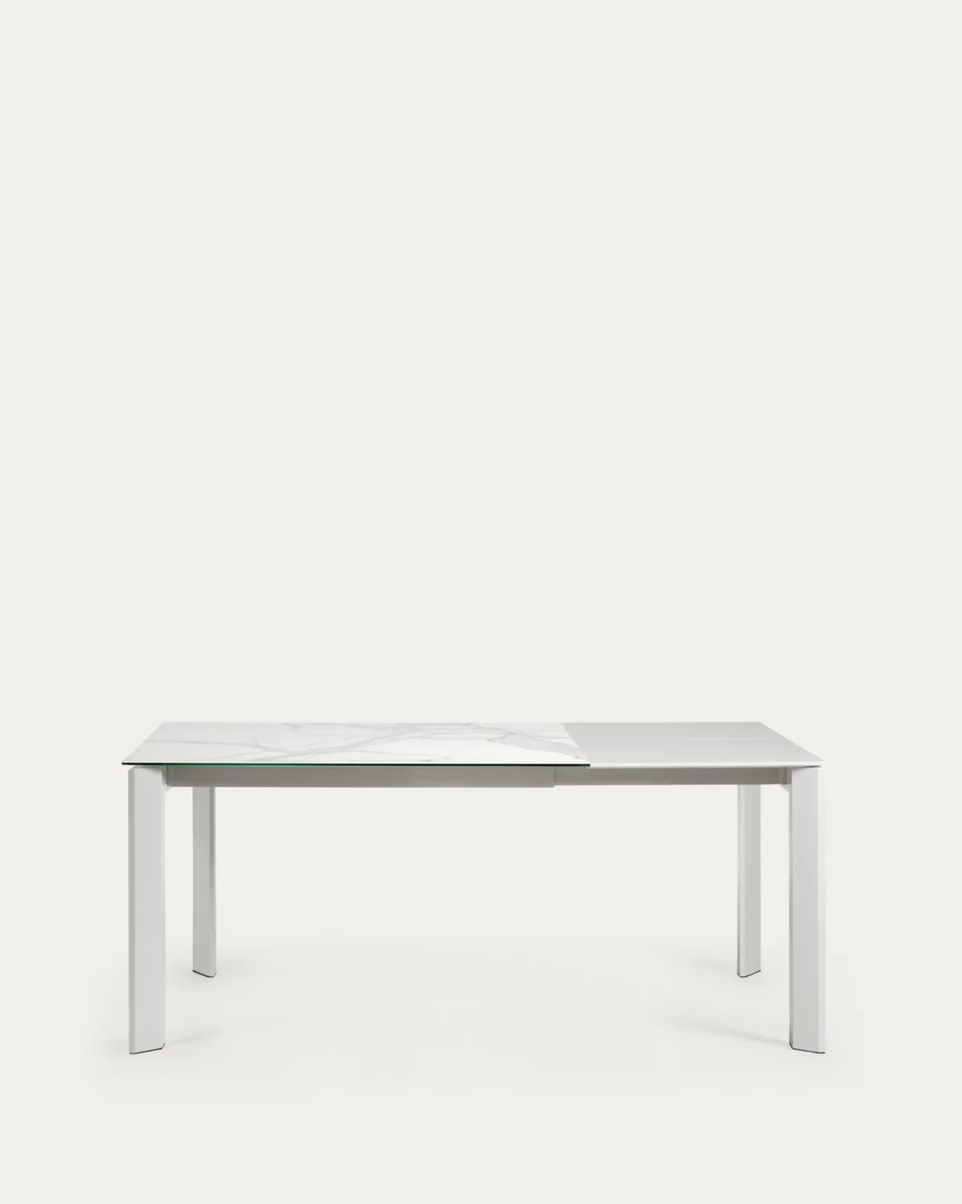 Kave Home Uitschuifbare Tafel Axis Porselein met Grijs Poten 120 (180)cm