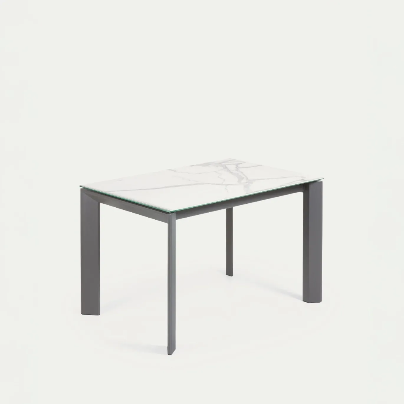 Kave Home Uitschuifbare Tafel Axis Porselein Wit/donkergrijs 120 (180)cm