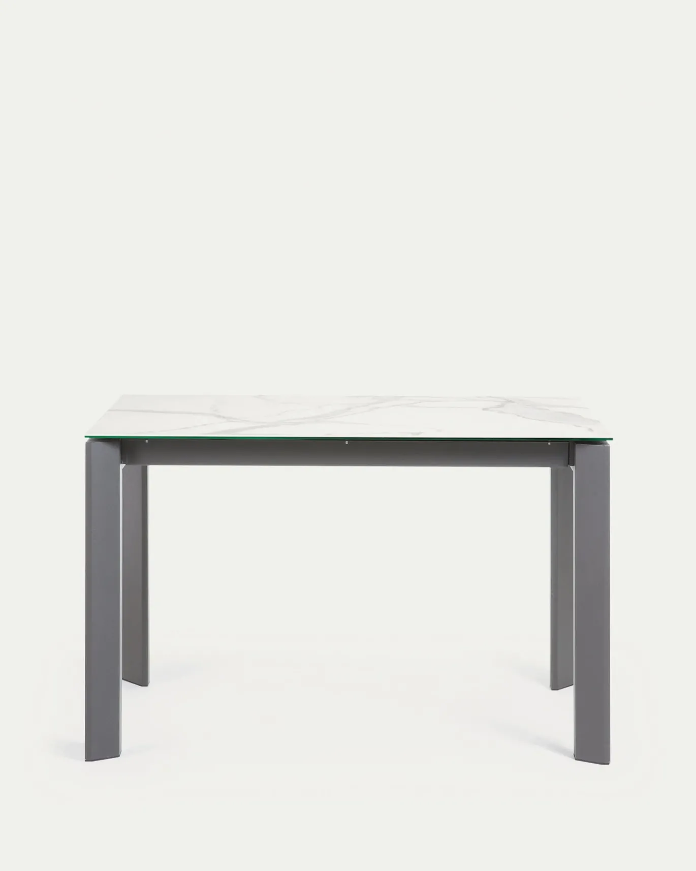 Kave Home Uitschuifbare Tafel Axis Porselein Wit/donkergrijs 120 (180)cm