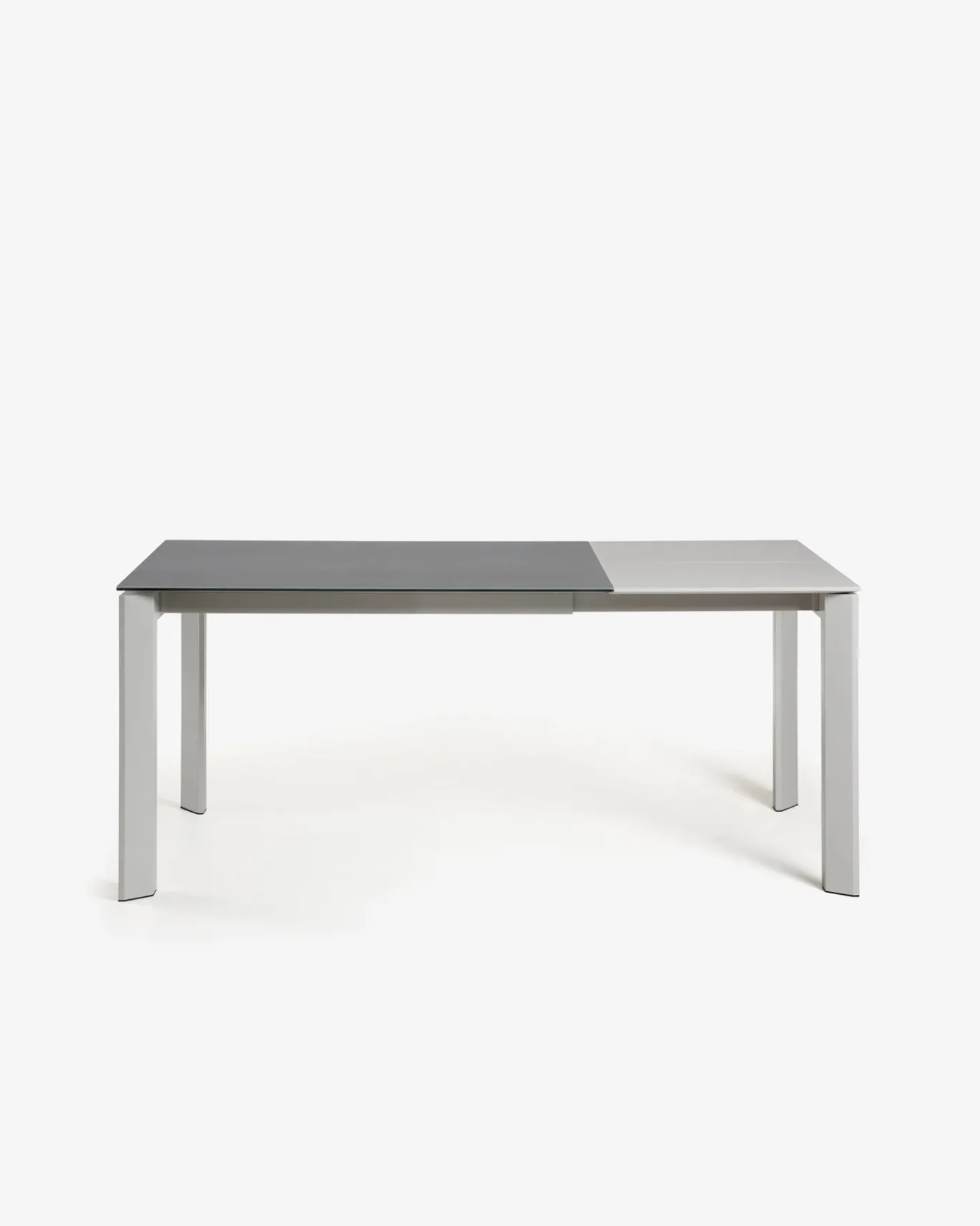 Kave Home Uitschuifbare Tafel Axis Porselein/Vulcano Roca met Grijze Poten 120-180cm