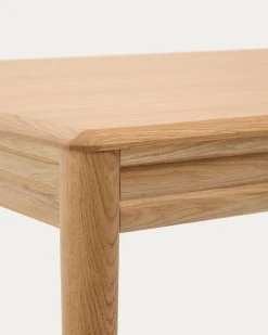 Kave Home Uitschuifbare Tafel Lenon Eikenfineer Naturel 160(200)x90cm