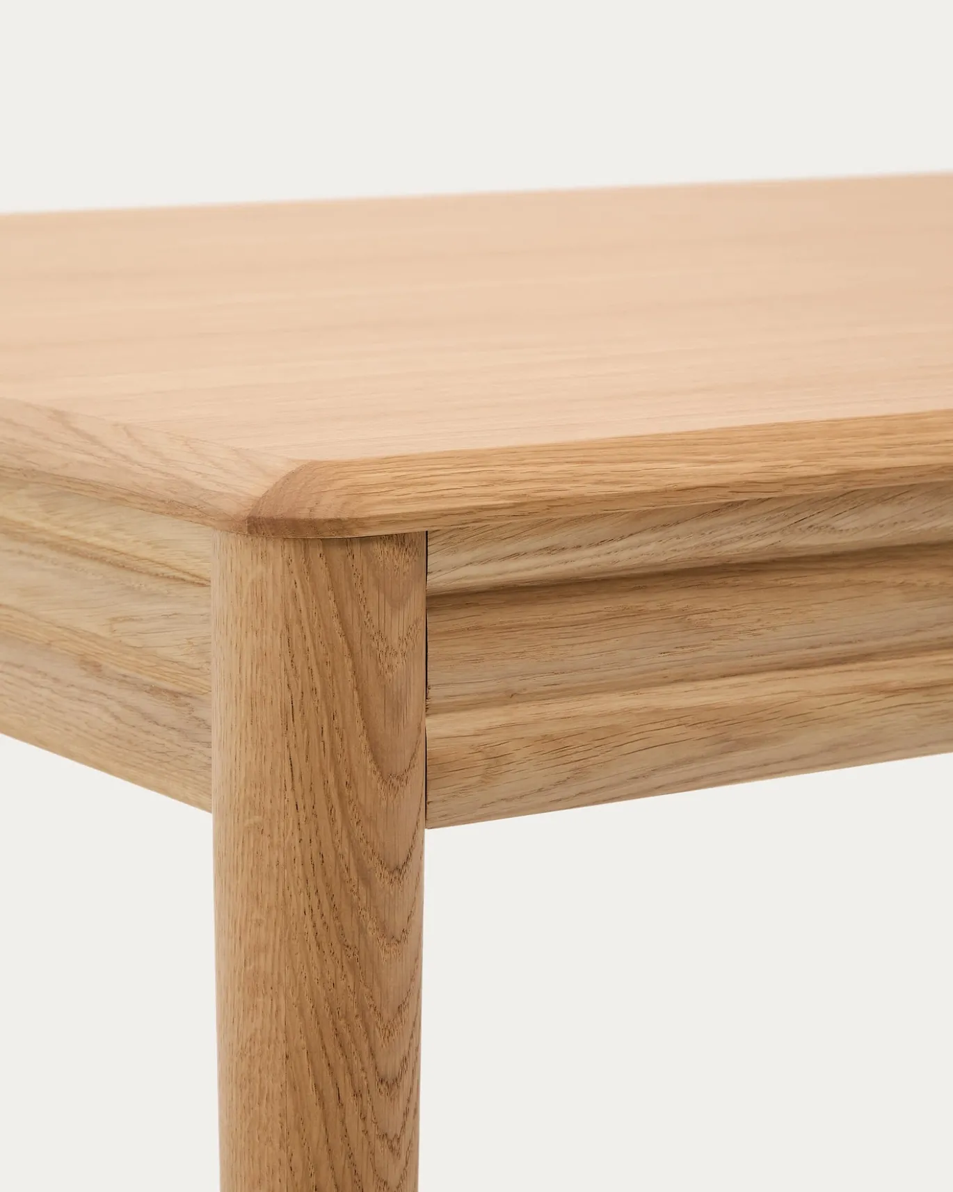 Kave Home Uitschuifbare Tafel Lenon Eikenfineer Naturel 160(200)x90cm